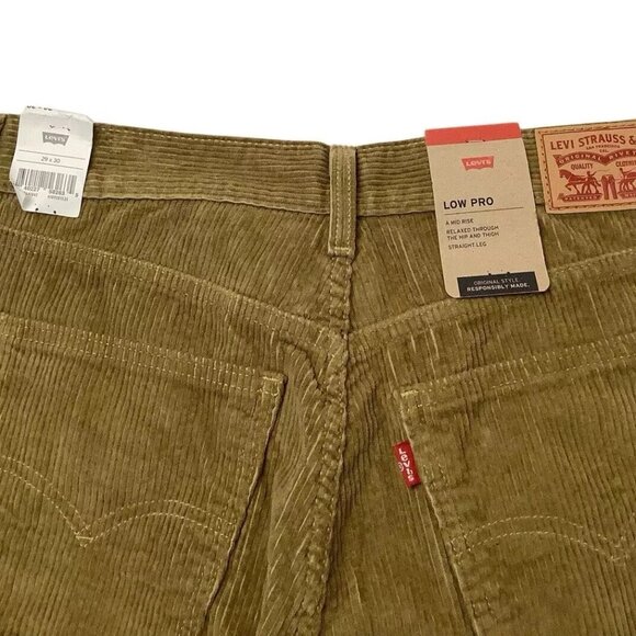 Levis Low Pro Mid Rise Straight Leg Corduroy Jeans Size 29X30 - Picture 6 of 10